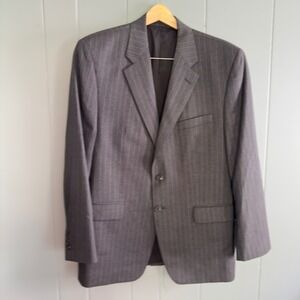 Vintage‎ Lauren Ralph Lauren Wool Blazer 44R Gray Pinstripe Union Made Canada